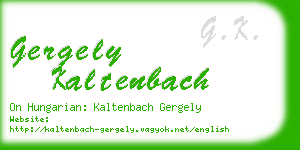 gergely kaltenbach business card